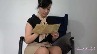 Big Tit SPANISH iteach an cuid ionmhais Wanilianna - Upskirt, Panties, agus Stockings