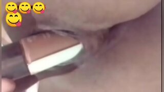 Panas brunette masturbating ku anus