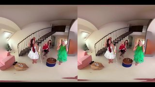 Jebes tri vruće ljepote u slobodnom punom božićnog iskustvu!